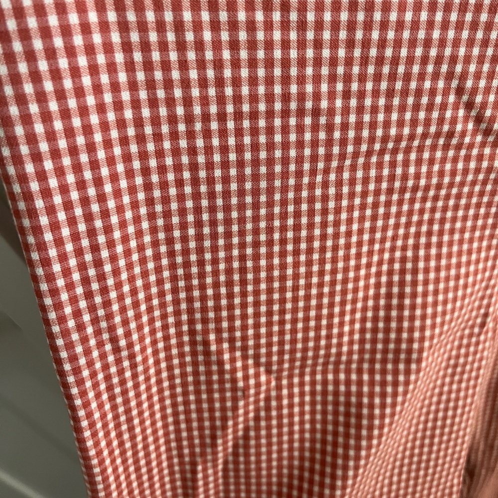 Red Gingham Women's Business Casual Pants - Picture 2 of 5